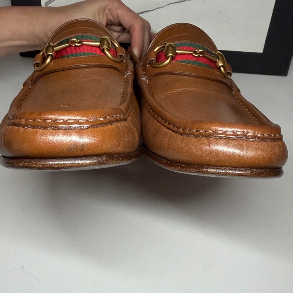 Gucci 60th Anniversary Horsebit 1953 Web Stripe Loafers Men’s Size US 8.5 - Picture 14 of 16